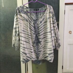 Gypsy L SILK tie dye top Gray